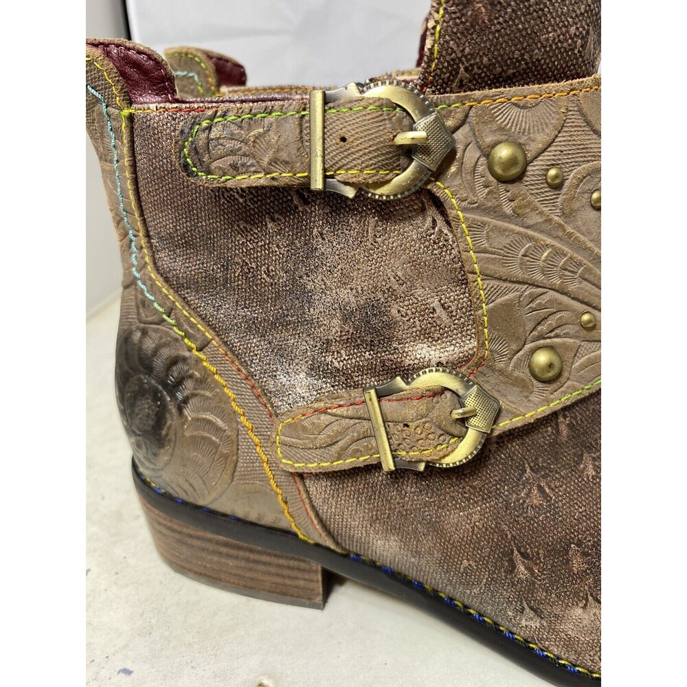 L'ARTISTE NAILHEAD Boots BROWN 9.5 - Picture 3 of 14
